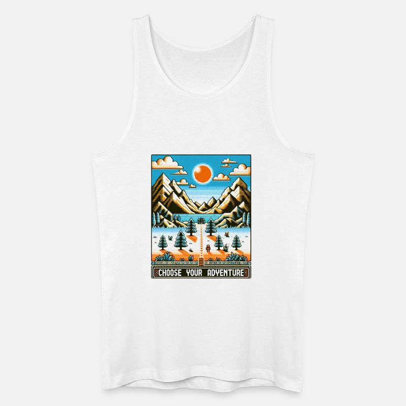 Retro Gaming Abenteuer - Männer Bio Tank Top - Weiß