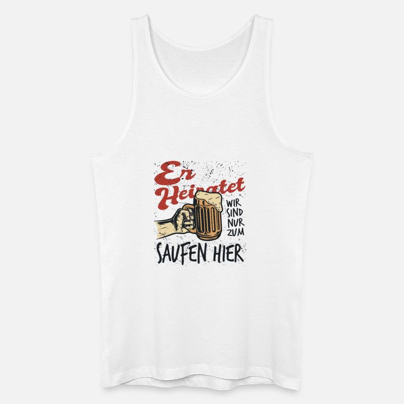 JGA Bräutigam Poltern Junggesellenabschied - Männer Bio Tank Top - Weiß