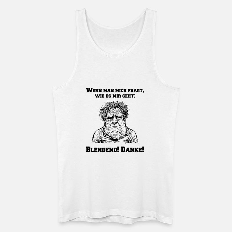 Erschöpfter Mann - Männer Bio Tank Top - Weiß