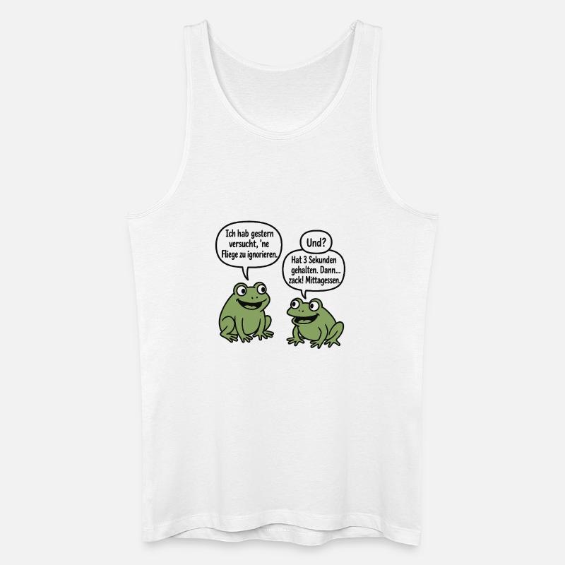 Froschhumor: Fliege ignorieren Witz - Männer Bio Tank Top - Weiß