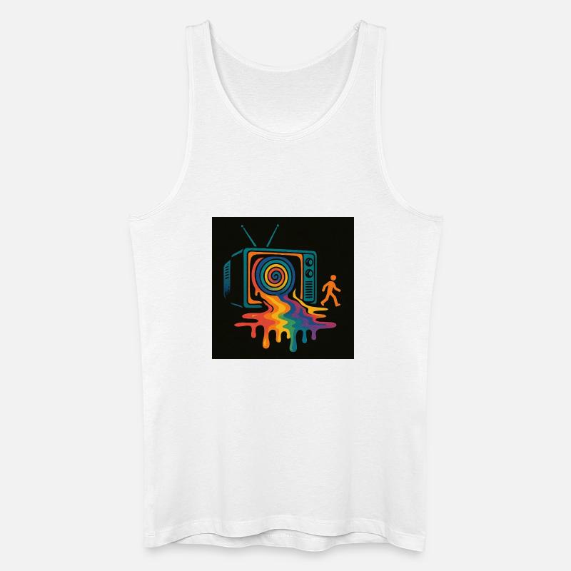 Melted Media – Raus aus der Matrix - Männer Bio Tank Top - Weiß