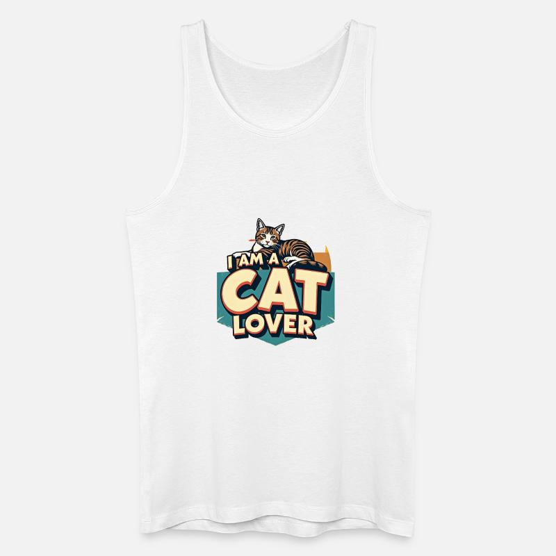 Ich bin ein Katzenliebhaber - Männer Bio Tank Top - Weiß