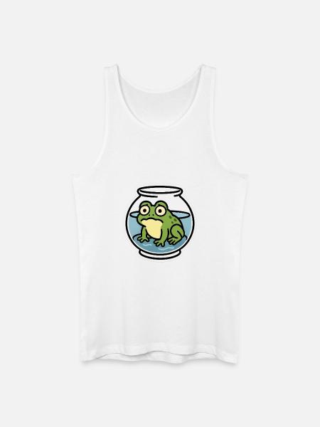 Frog in a Bowl - Men’s Organic Tank Top - white