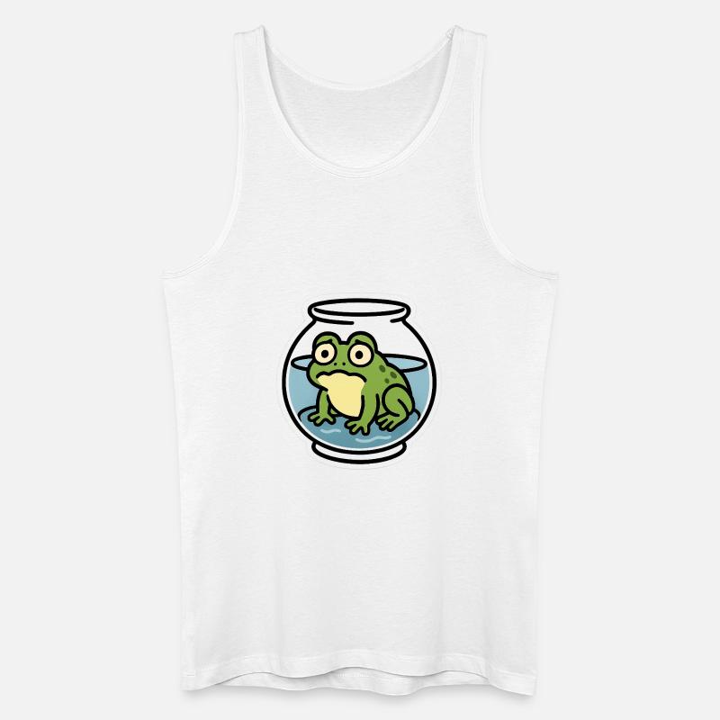 Frosch in der Schüssel - Männer Bio Tank Top - Weiß
