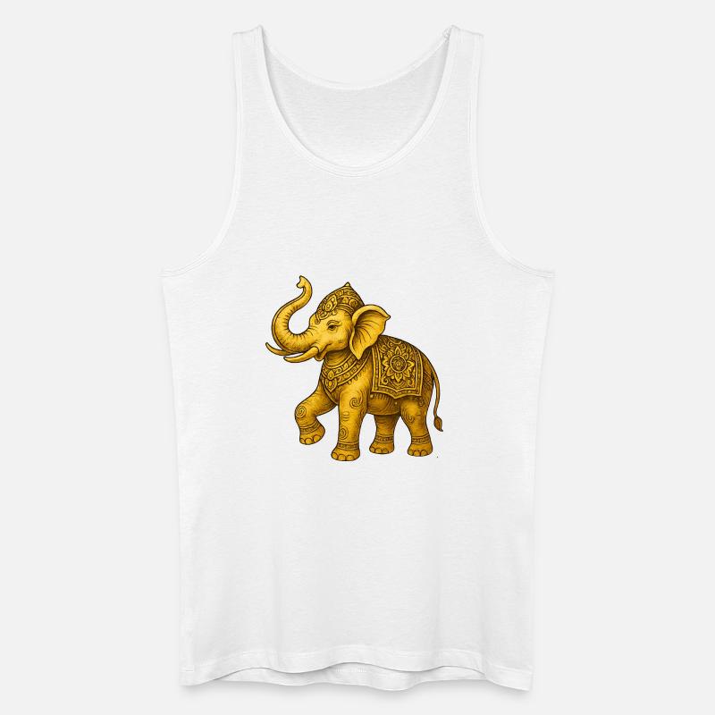 Elefante d'oro - Canotta ecologica da uomo - bianco