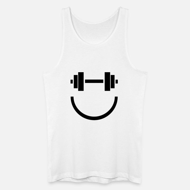 Smile Gains - Männer Bio Tank Top - Weiß