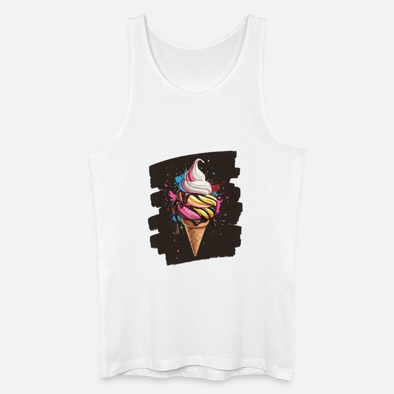 Eiscreme Eis - Männer Bio Tank Top - Weiß
