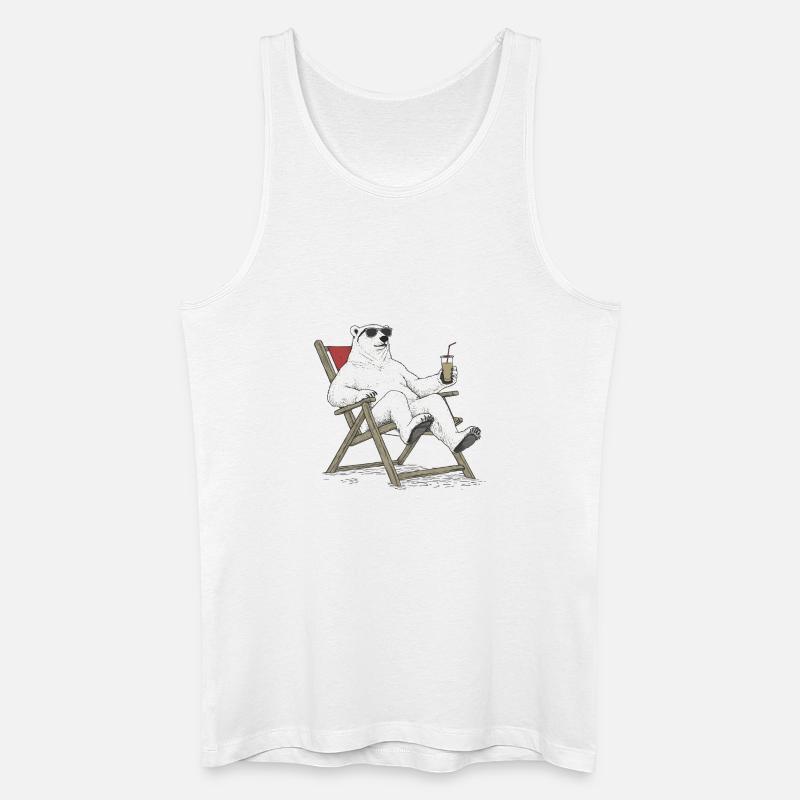 ChillBear - Männer Bio Tank Top - Weiß