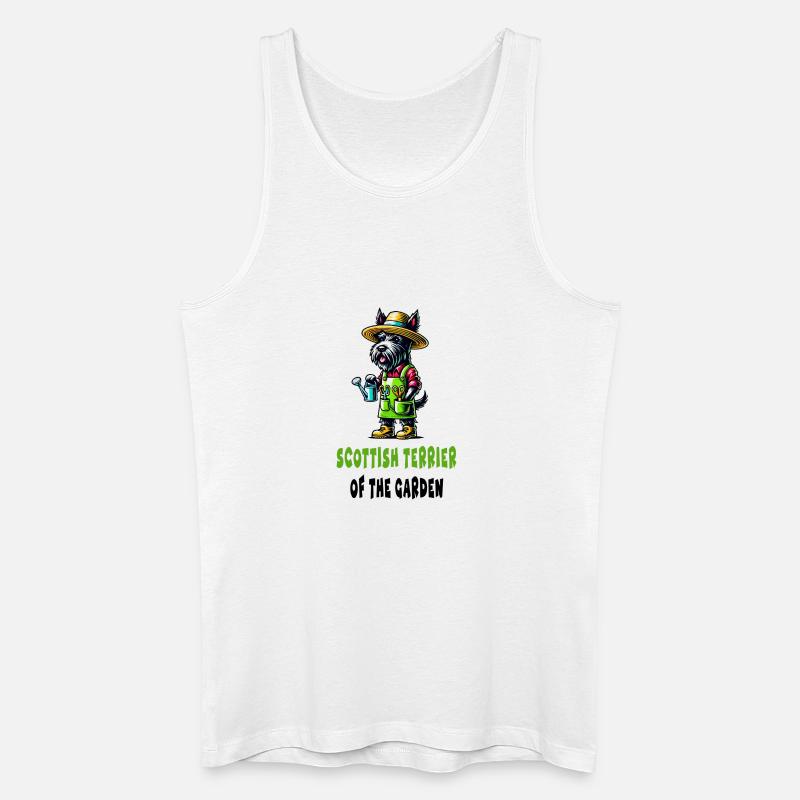 Scottish Terrier Gärtner - Männer Bio Tank Top - Weiß