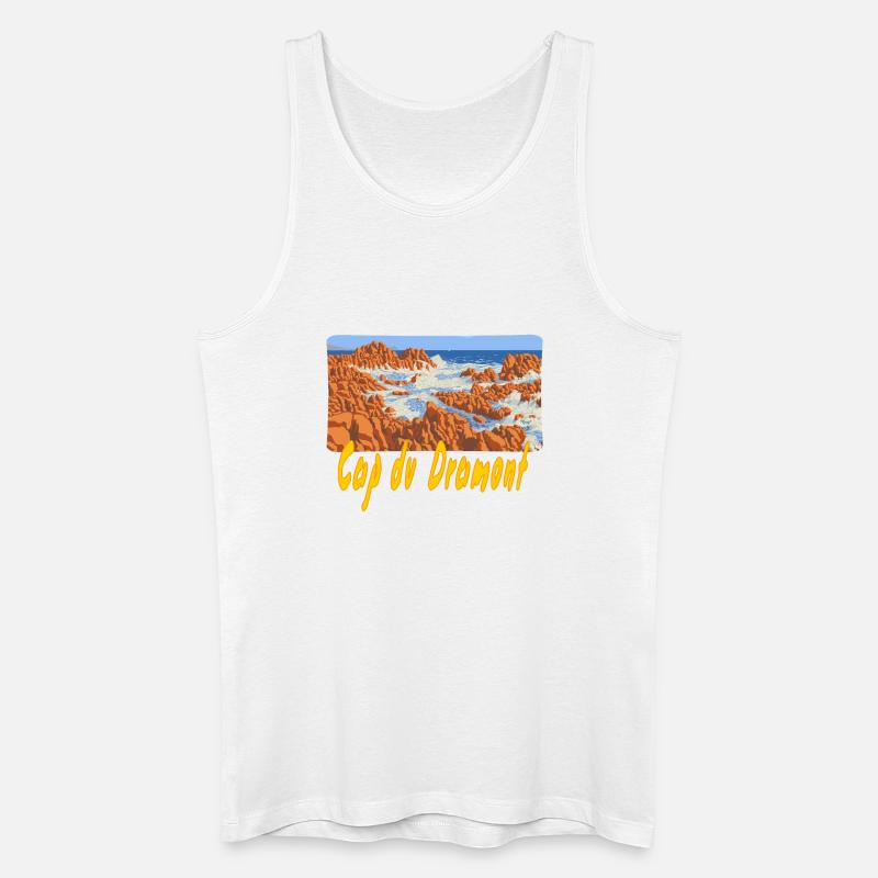 Cap du Dramont - Männer Bio Tank Top - Weiß