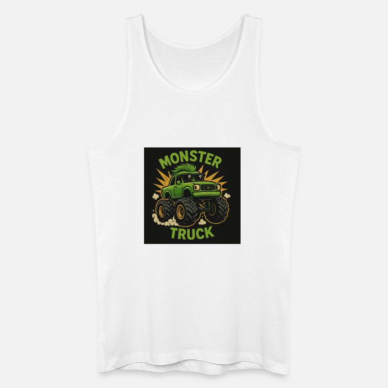 Monstertruck - Männer Bio Tank Top - Weiß