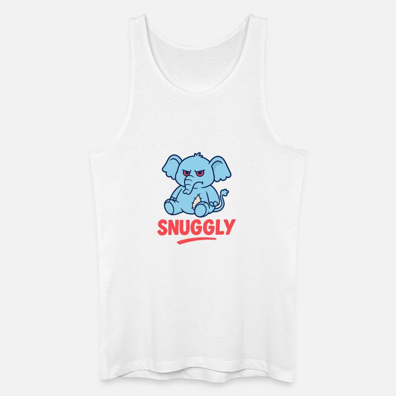 Grumpy Elephant - Männer Bio Tank Top - Weiß