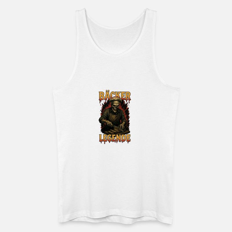 Bäcker Legende - Männer Bio Tank Top - Weiß
