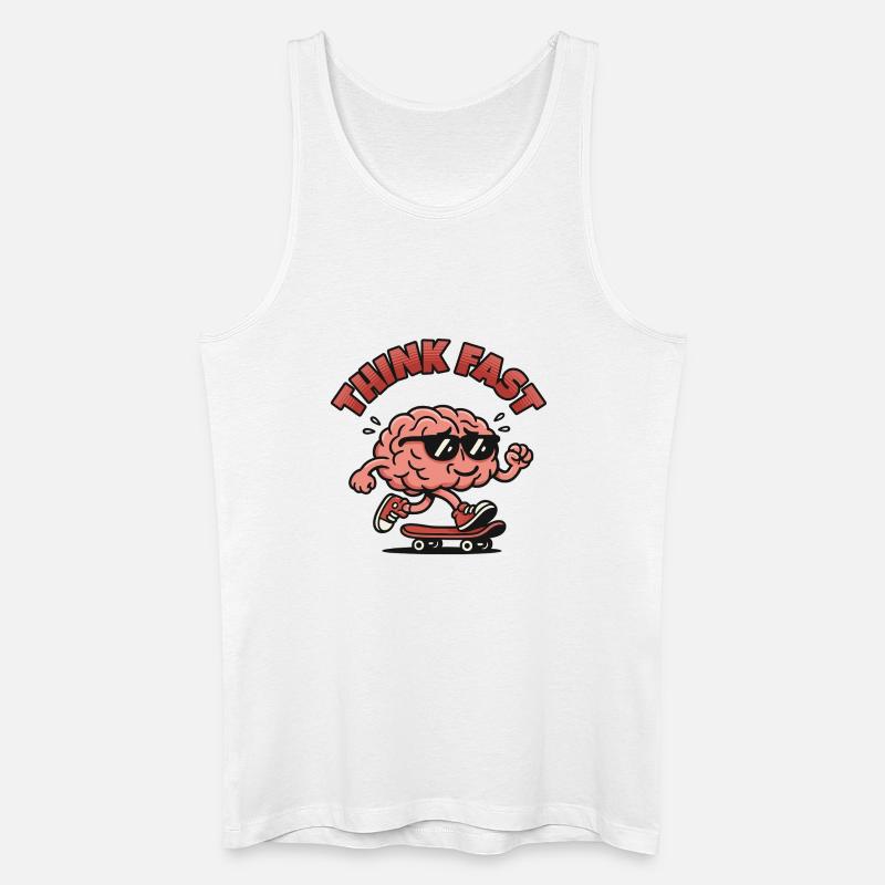 Denk an Fast Brain Skate. - Männer Bio Tank Top - Weiß