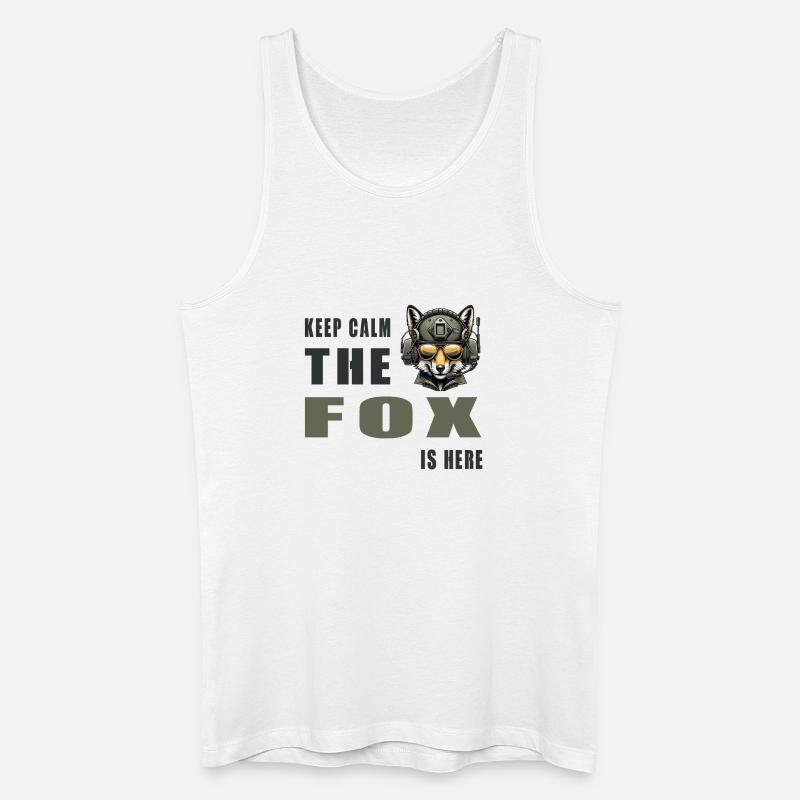 Keep calm - the fox is here - Men’s Organic Tank Top - white