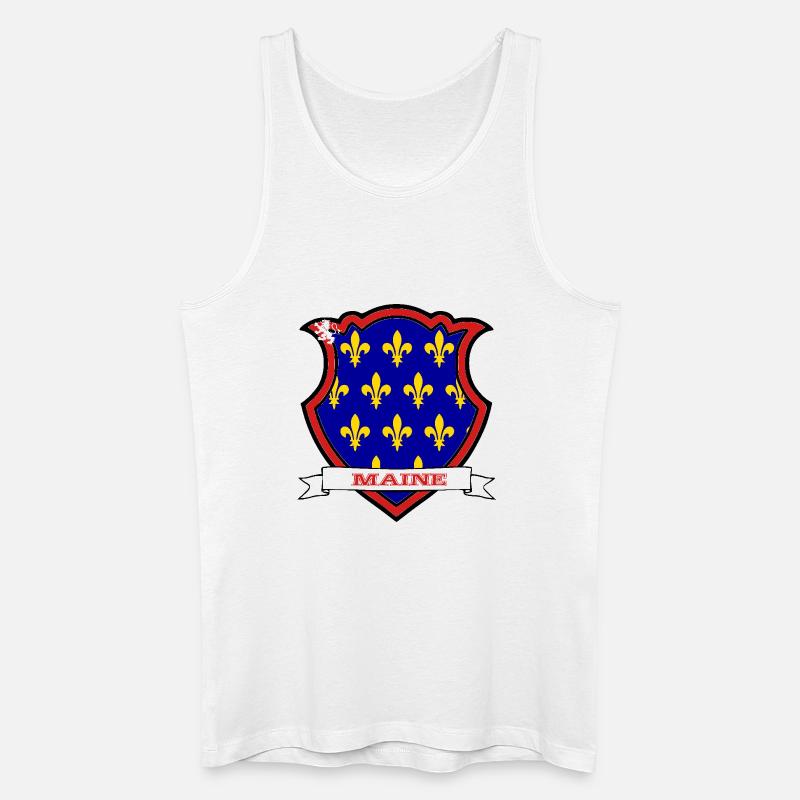 Maine - Männer Bio Tank Top - Weiß