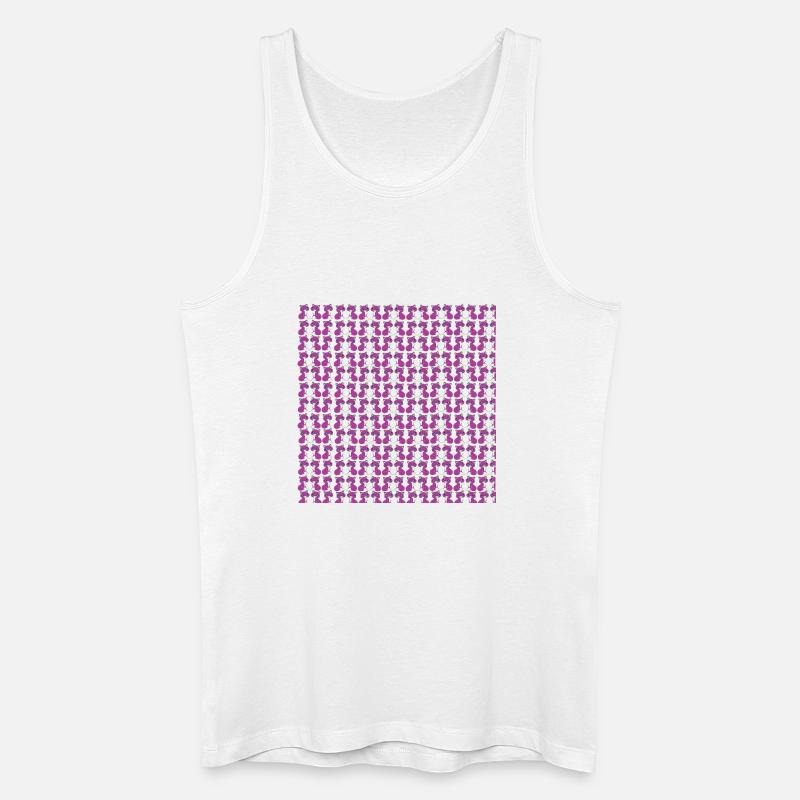 katzenmuster, langhaar katze sitzend, Samtpfote - Männer Bio Tank Top - Weiß