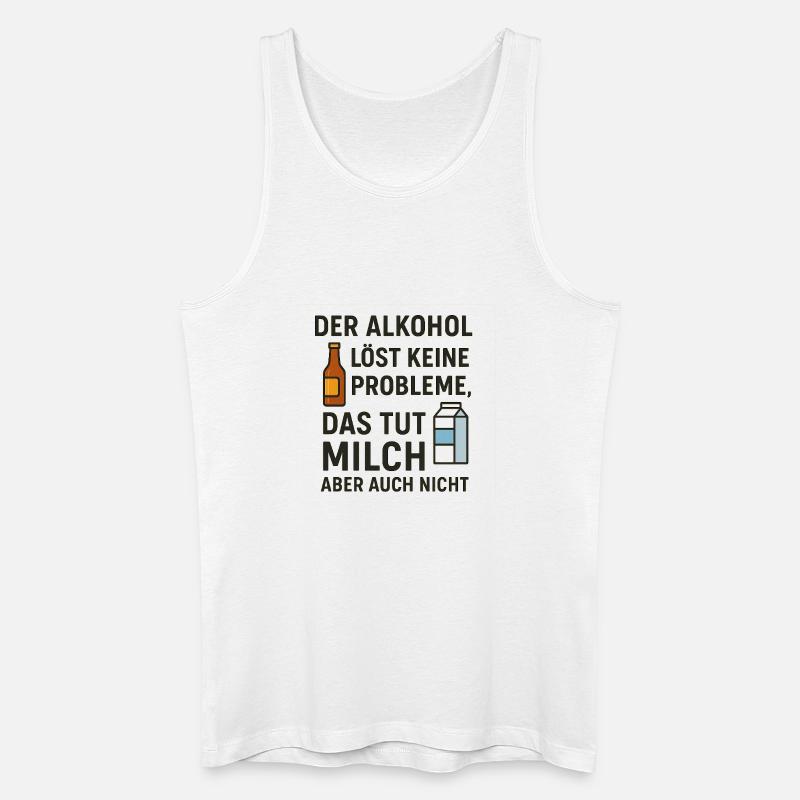 Alcohol does not solve any problems - Men’s Organic Tank Top - white