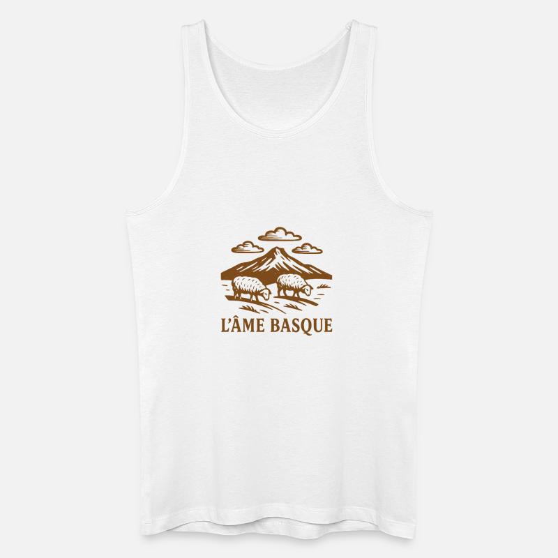 L'Âme Baskischer rustikaler Stil - Männer Bio Tank Top - Weiß