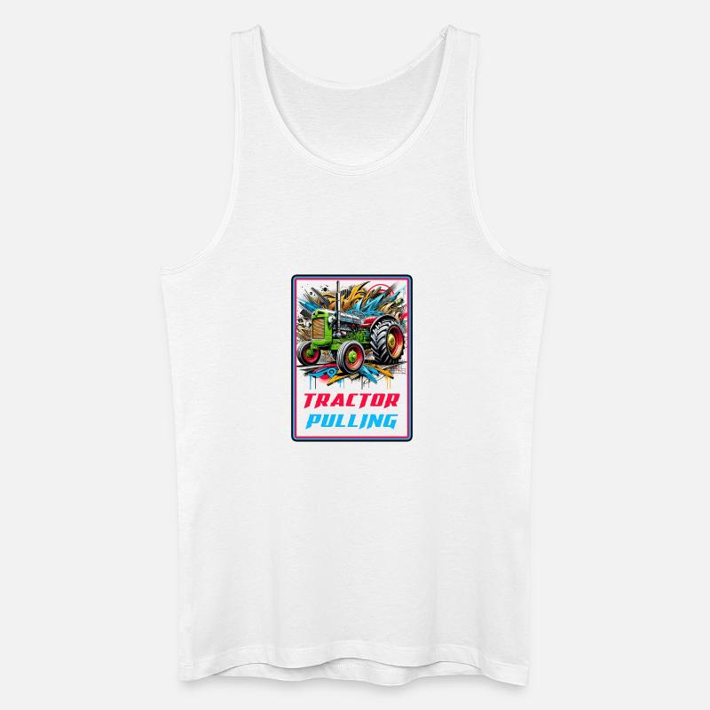 Tractor Pulling Power - Männer Bio Tank Top - Weiß