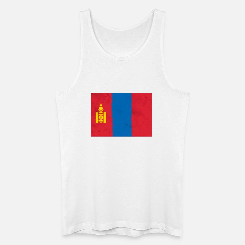 Flagge der Mongolei - Männer Bio Tank Top - Weiß