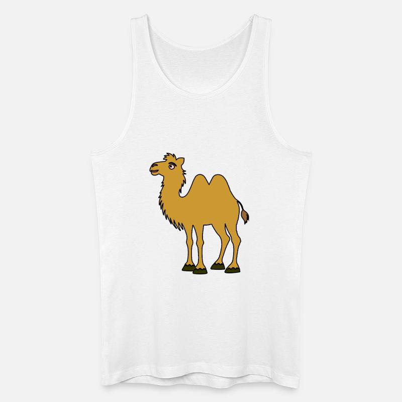 Braunes Kamel mit zwei Höckern - Männer Bio Tank Top - Weiß