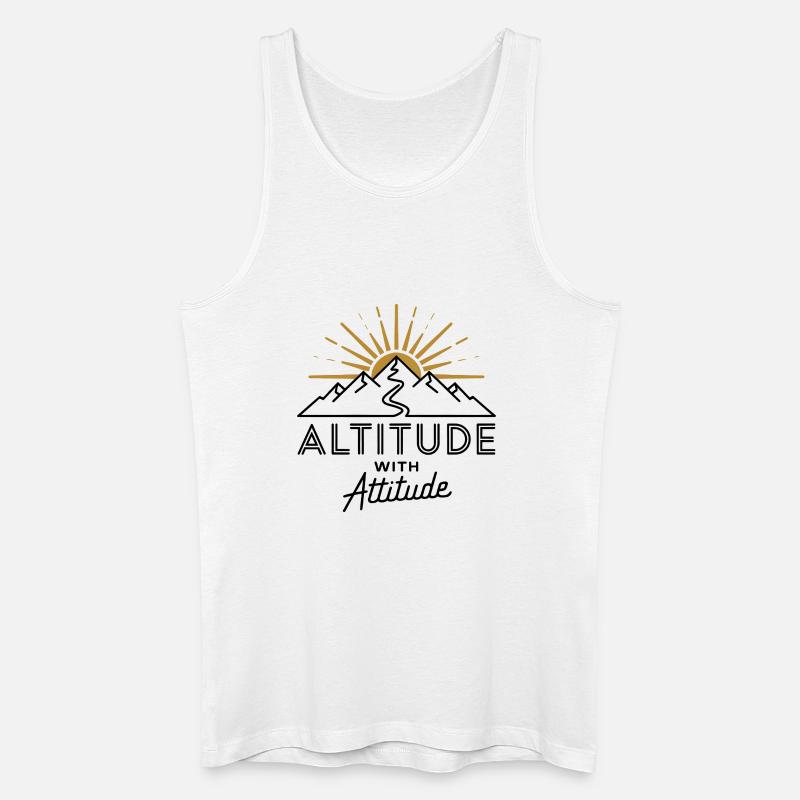 Höhe mit Fluglage - Männer Bio Tank Top - Weiß