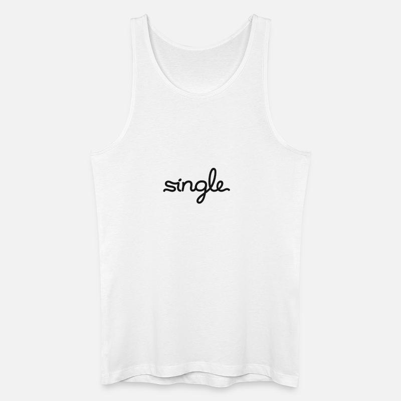 Single - Männer Bio Tank Top - Weiß