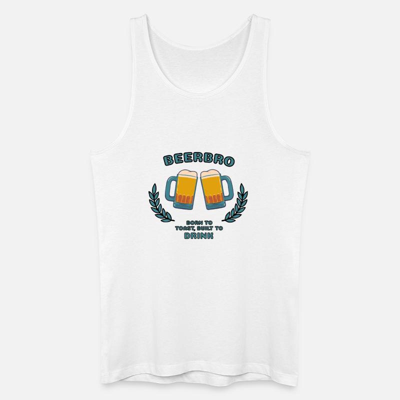BEERBRO - Männer Bio Tank Top - Weiß