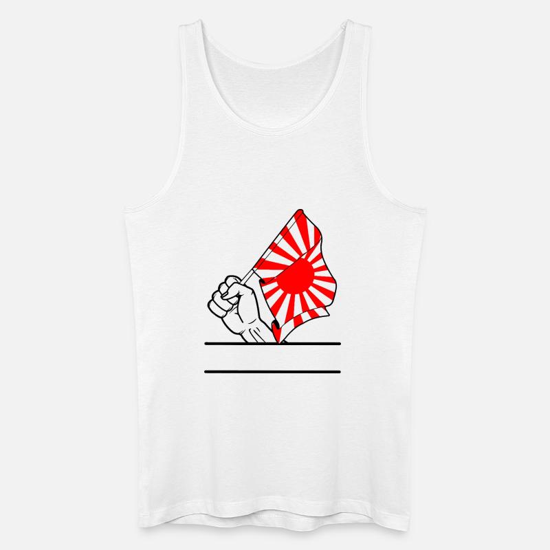 Faust mit aufgehender Sonne Flagge 2 - Männer Bio Tank Top - Weiß