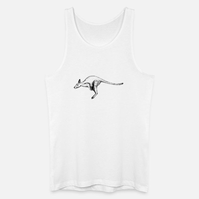 Känguru - Männer Bio Tank Top - Weiß