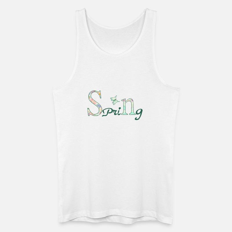 Spring - Männer Bio Tank Top - Weiß