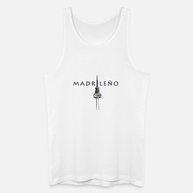 MADRILENIUM - Männer Bio Tank Top - Weiß