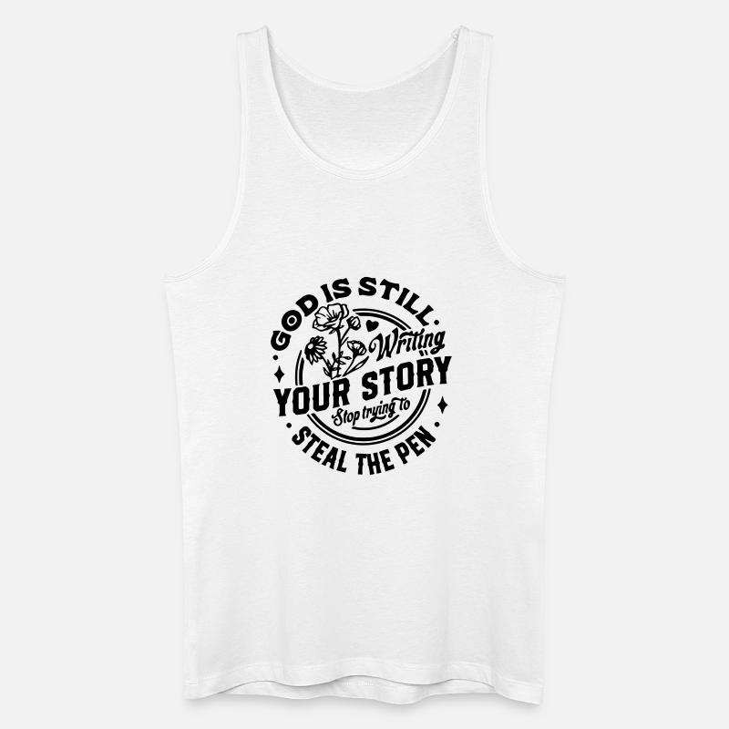 Abstraktes buntes geometrisches Muster - Männer Bio Tank Top - Weiß