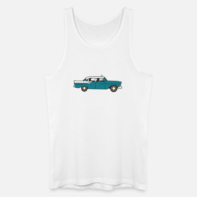 Vintage Cuban Car - Men’s Organic Tank Top - white