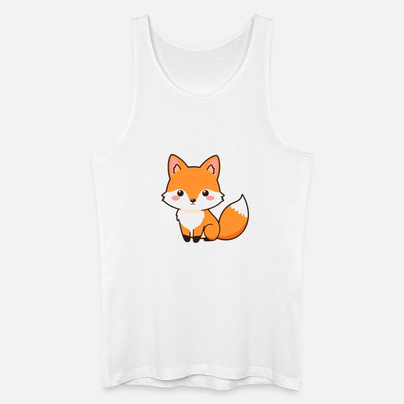 Fuchs - Männer Bio Tank Top - Weiß