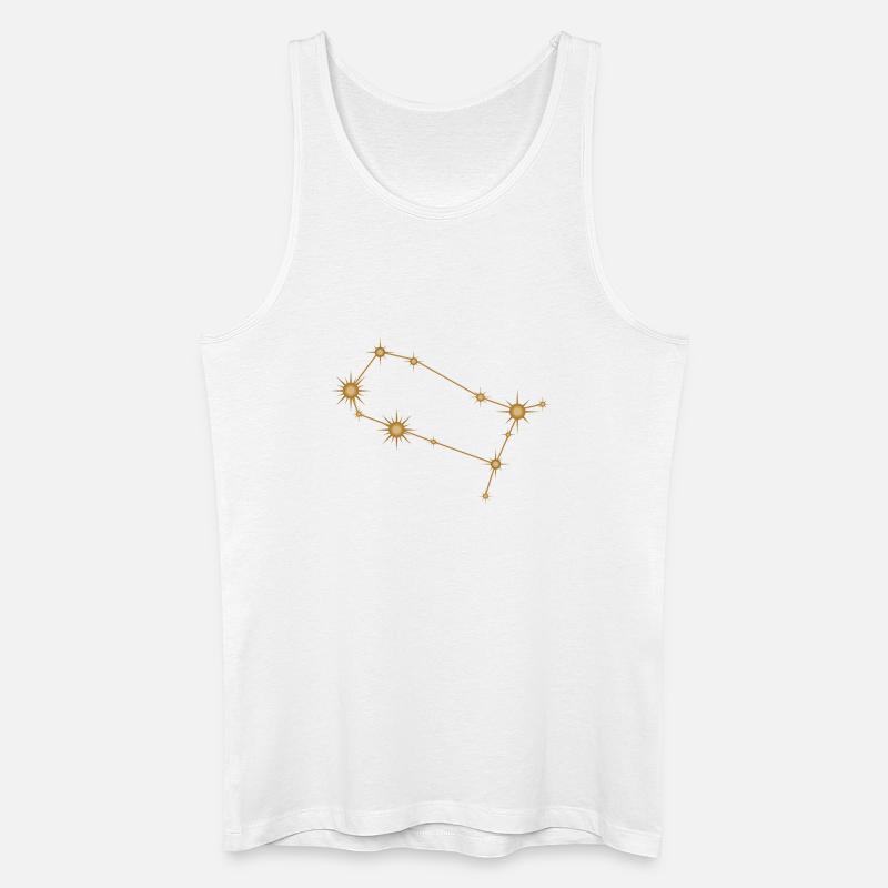 Sternbild Zwillinge Sternzeichen Sternzeichen Golden - Männer Bio Tank Top - Weiß