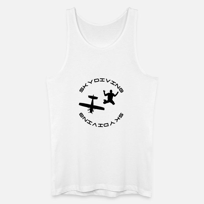 Skydiver - Männer Bio Tank Top - Weiß