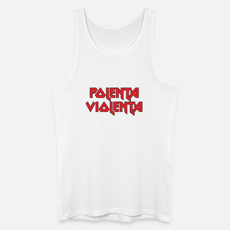 Polenta Violenta - Männer Bio Tank Top - Weiß