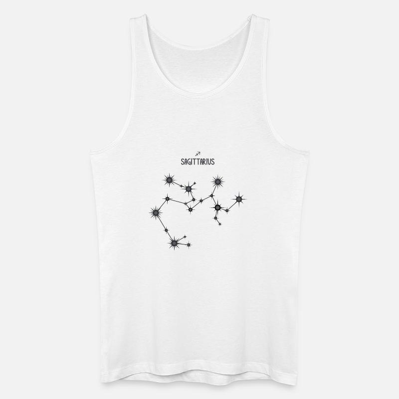Schütze Sternzeichen Sternbild Schwarz & Grau - Männer Bio Tank Top - Weiß