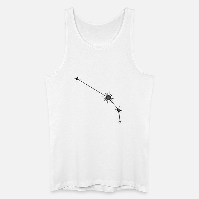 Widder Stern Sternbild Sternzeichen Schwarz & Grau - Männer Bio Tank Top - Weiß