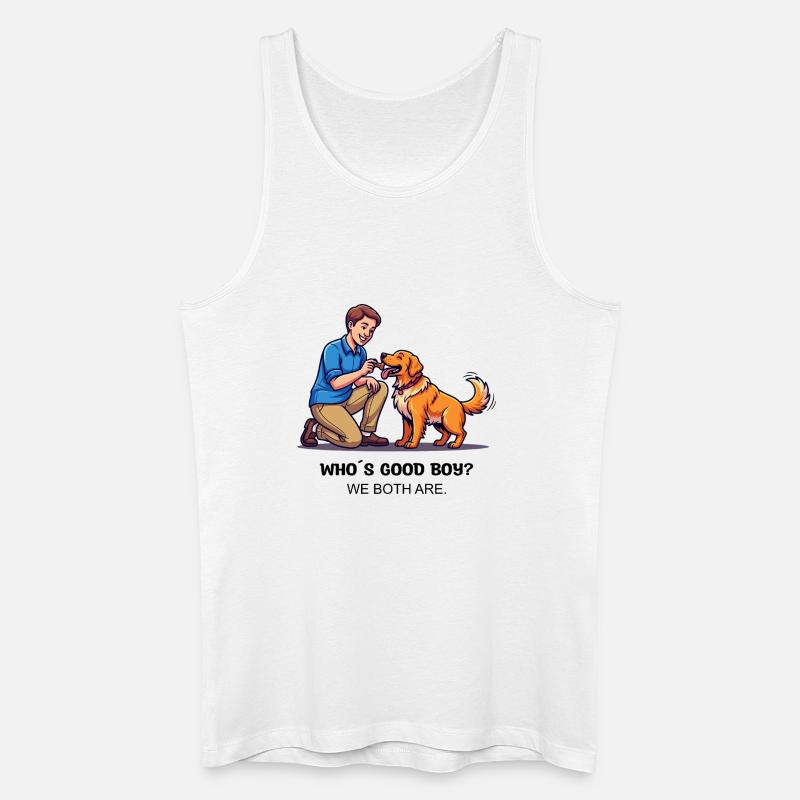 Who's Good Boy? We both are. - Männer Bio Tank Top - Weiß
