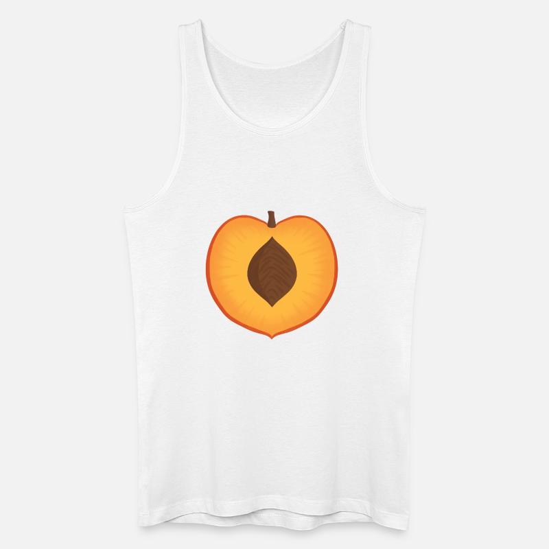 Lebendiger Pfirsich mit Samendetail - Männer Bio Tank Top - Weiß