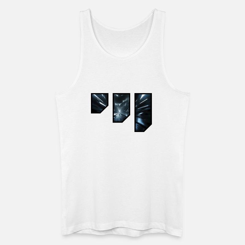 Futuristisches Sci-Fi-Korridor-Design - Männer Bio Tank Top - Weiß