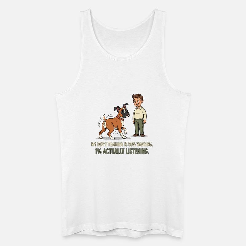 Das Training meines Hundes... - Männer Bio Tank Top - Weiß