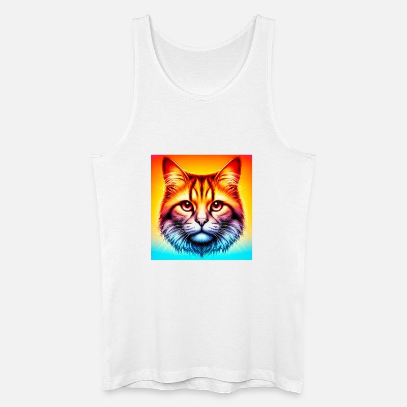 Katze - Männer Bio Tank Top - Weiß