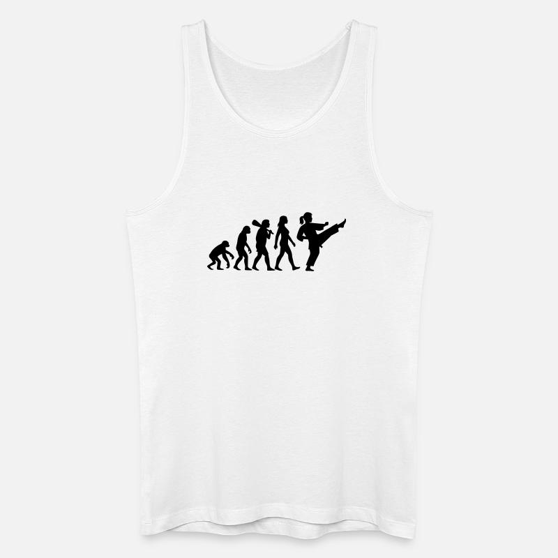 Karaté Évolution - Débardeur bio Homme - blanc