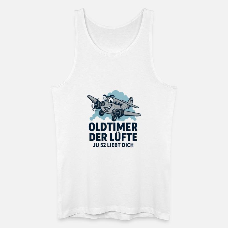 Oldtimer der Lüfte Ju52 - Männer Bio Tank Top - Weiß