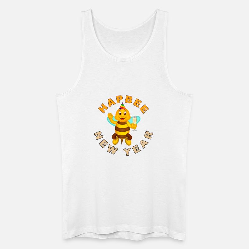 HAPBEE Neujahr mit Text 2 - Männer Bio Tank Top - Weiß