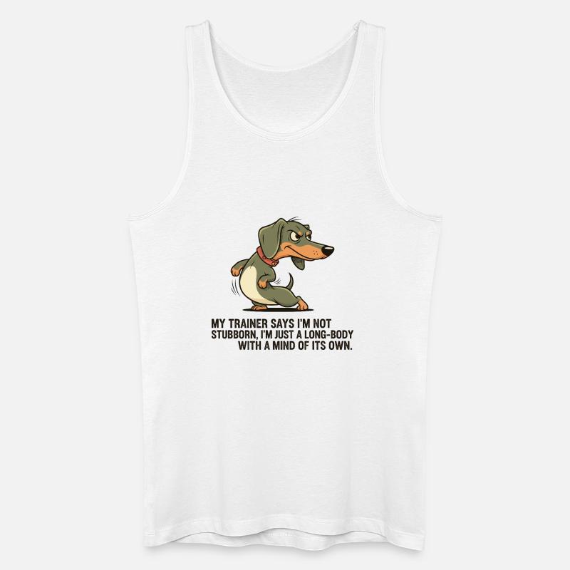 Langkörper mit eigenem Kopf - Männer Bio Tank Top - Weiß
